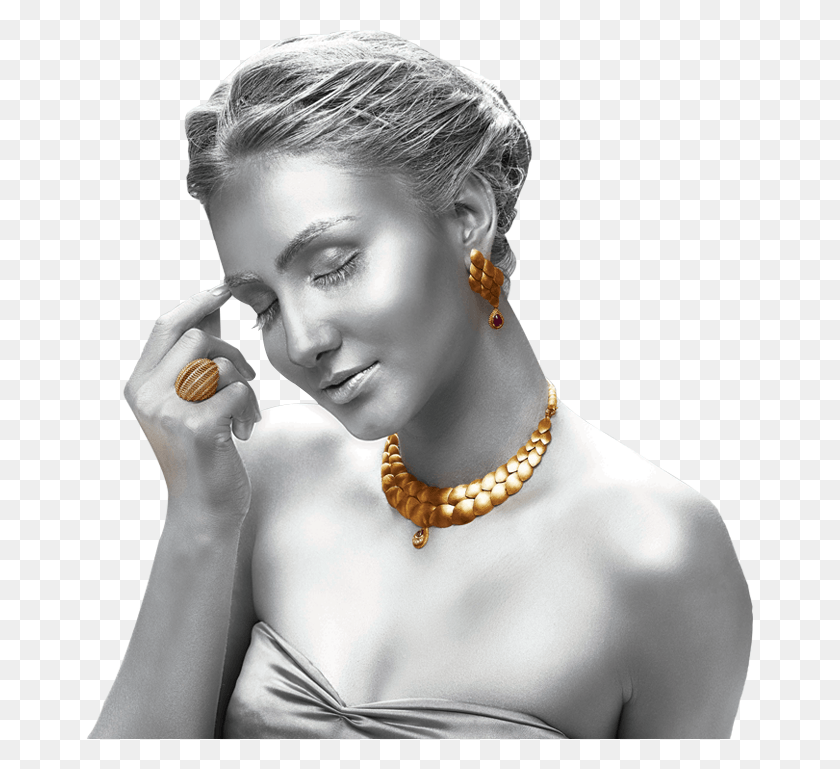 667x709 Jewellers With Girl, Necklace, Jewelry, Accessories HD PNG Download