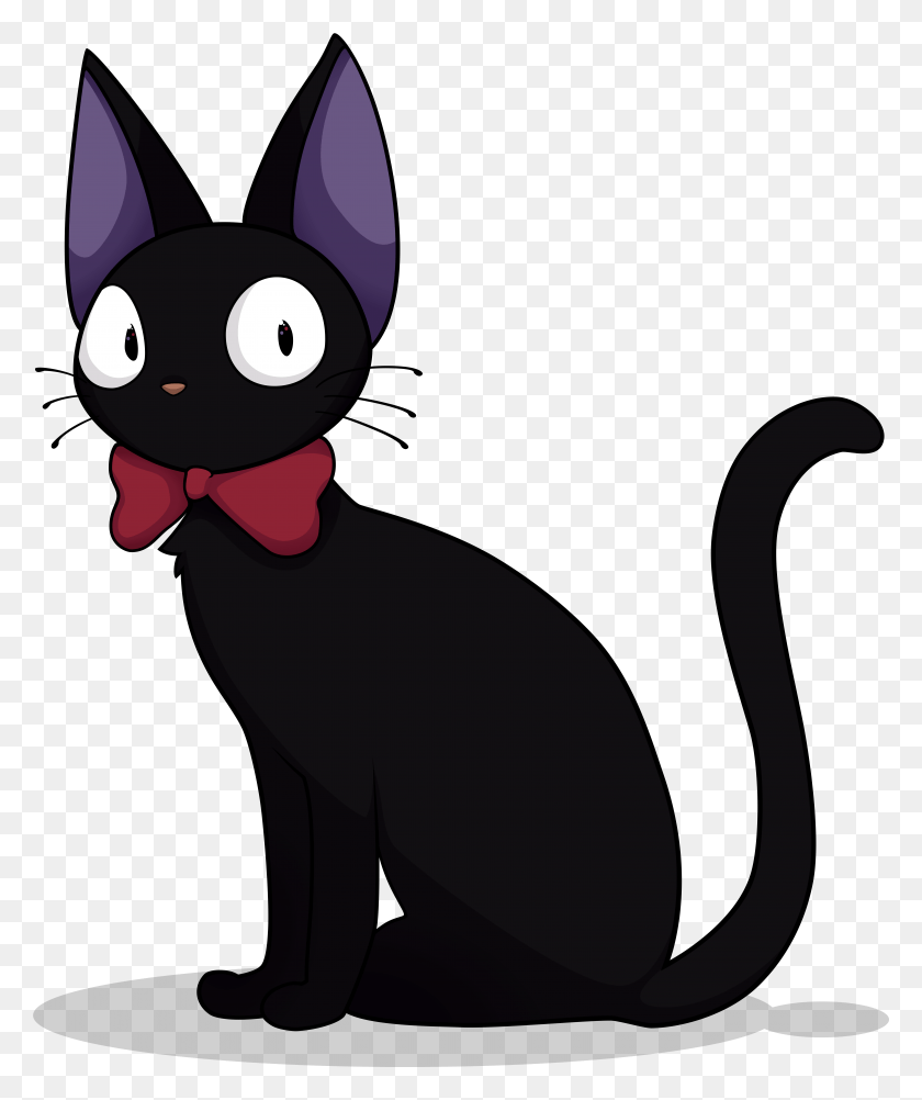 6194x7482 Jiji Cat T Shirt Studio Ghibli Kiki39s Delivery Service Cat, Pet, Mammal, Animal HD PNG Download