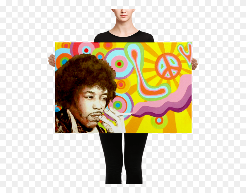 515x601 Jimi Hendrix Color Canvas Jimi Hendrix, Cabello, Persona, Humano Hd Png