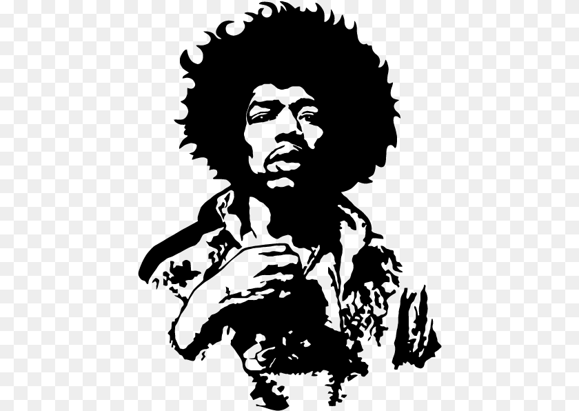 442x596 Jimi Hendrix Jimi Hendrix Poster, Gray Clipart PNG