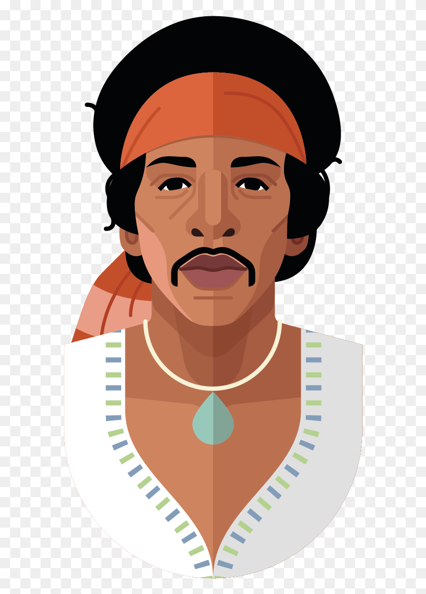 590x1111 Jimi Hendrix Poster Illustration, Necklace, Jewelry, Accessories HD PNG Download