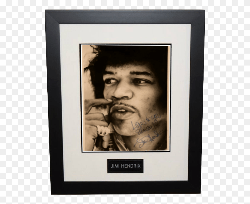 541x625 Jimi Hendrix Signed Picture Frame, Face, Person, Human HD PNG Download