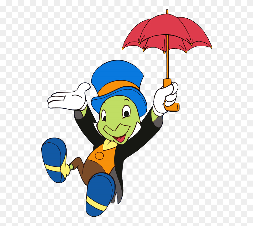 570x691 Descargar Png Jiminy Cricket, Jiminy Cricket, Paraguas Hd Png