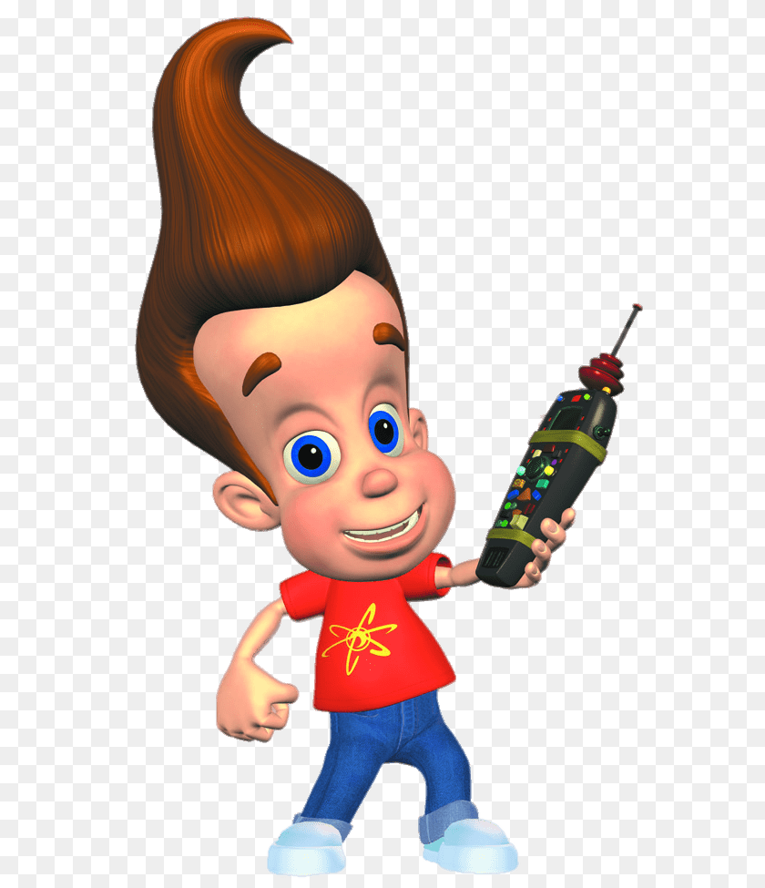 Jimmy Neutron Holding Remote, Doll, Toy, Cartoon, Face PNG