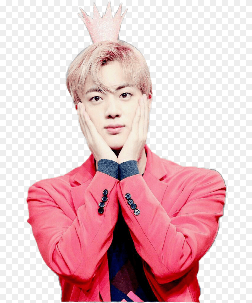 670x1010 Jin Pink Bts Jin Dont Touch My Phone, Head, Hair, Person, Photography PNG