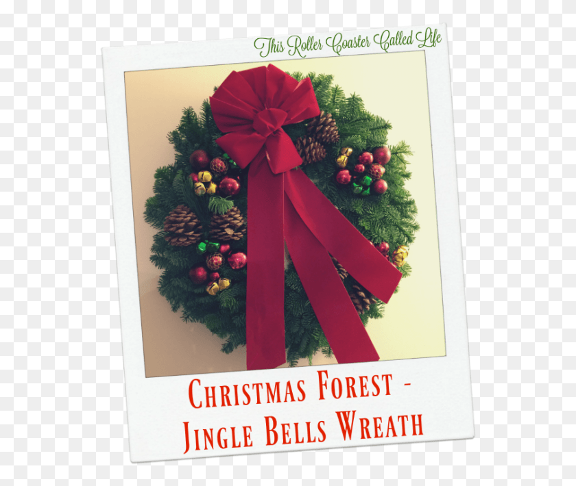 553x650 Jingle Bells Wreath From Christmas Forest Баскетбольная Площадка, Плакат, Реклама, Конверт Png Скачать