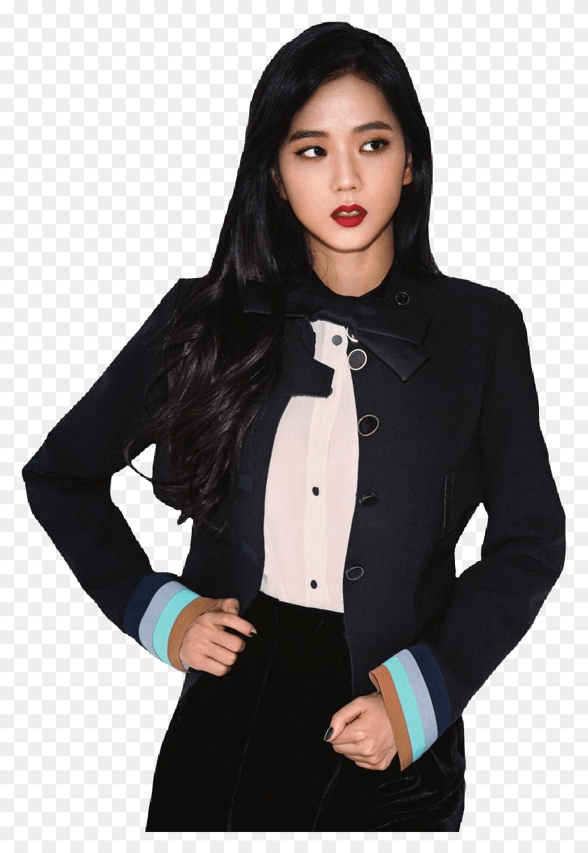 780x1158 Jisoo Sticker Blackpink In A Suit, Clothing, Apparel, Person HD PNG Download