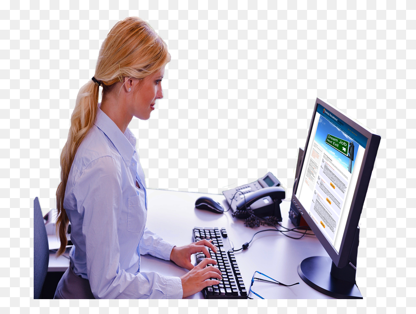 706x574 Job Listing And Job Application Management Clipart Computer Operator, Person, Human, Computer Keyboard HD PNG Download