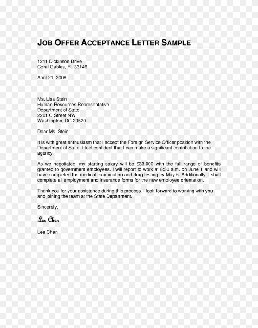 791x1024 Job Offer Acceptance Letter Reply Best Letter Accepting Application Letter For Bank Account Closed, Gray, World Of Warcraft HD PNG Download
