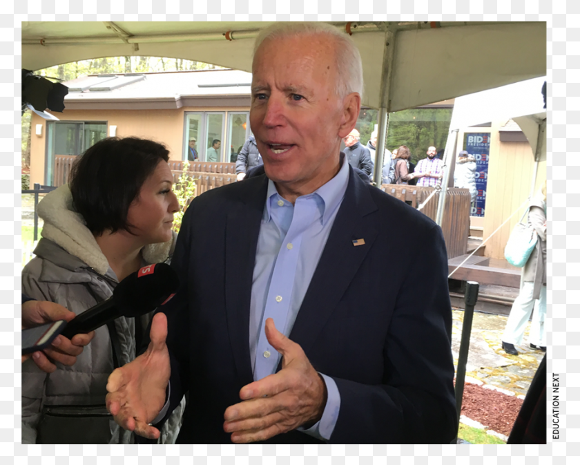 893x702 Joe Biden Speaks To Reporters At A Campaign Stop In Official, Suit, Overcoat, Coat HD PNG Download