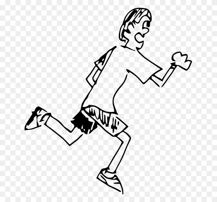 649x720 Jogger Runner Running Jogging Sports Man Person Person Running Clipart Black And White, Gray, World Of Warcraft HD PNG Download