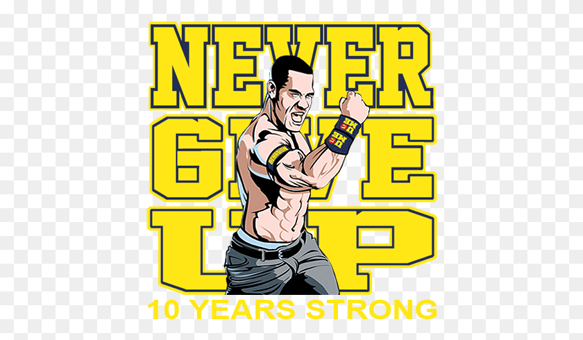420x430 John Cena Logo Never Give Up Cenation, Person, Human, Advertisement HD PNG Download