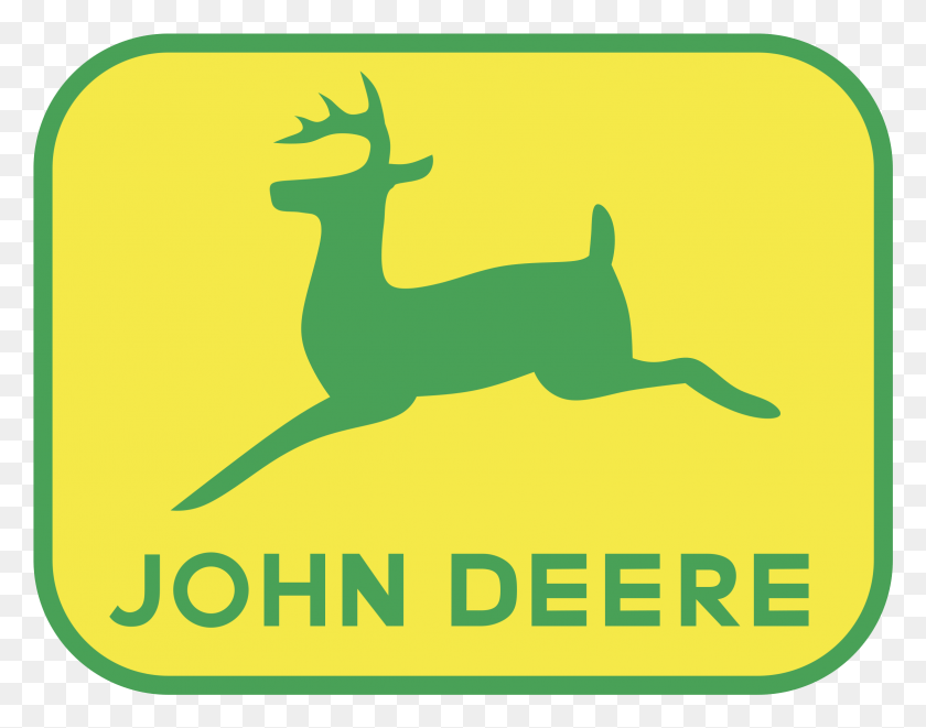 2331x1797 John Deere Logo Transparent John Deere Logo Yellow, Deer, Wildlife, Mammal HD PNG Download