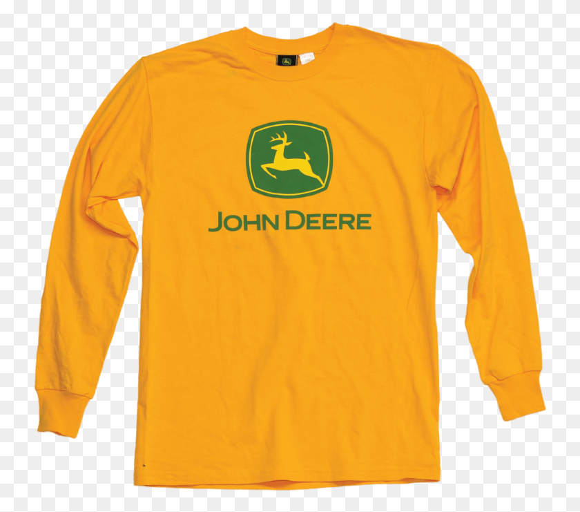 743x681 John Deere Long Sleeve T Shirt Long Sleeved T Shirt, Clothing, Apparel, Long Sleeve HD PNG Download