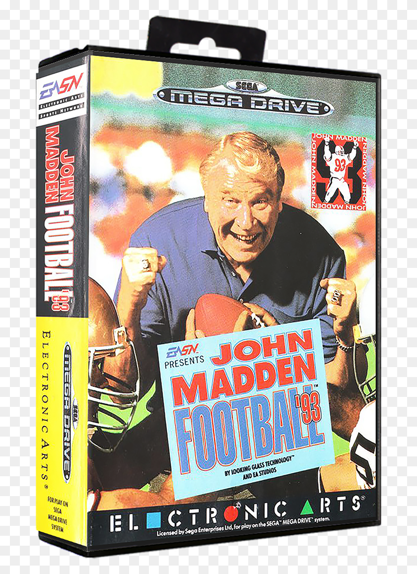697x1097 John Madden Football 3993 John Madden Football 93 Mega Drive, Advertisement, Poster, Flyer HD PNG Download