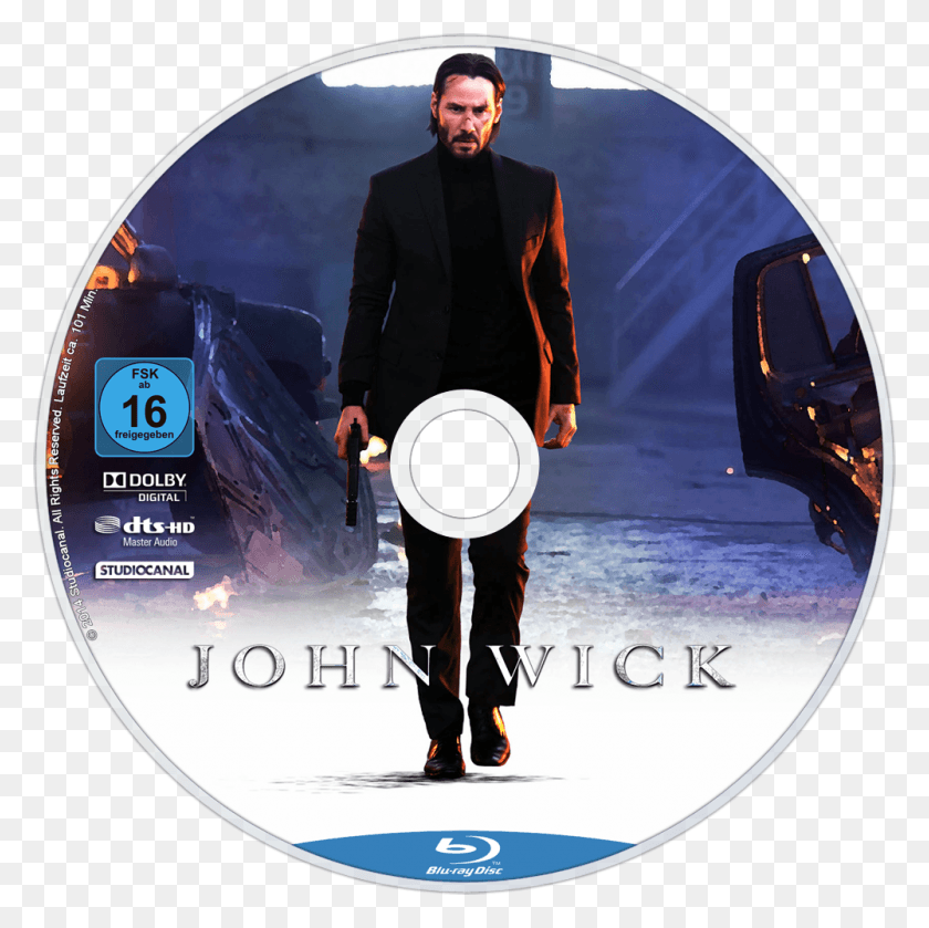 1000x1000 Descargar Png John Wick Bluray Disc Image Fsk, Disk, Dvd, Person Hd Png