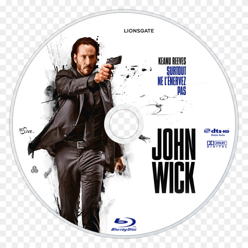 1000x1000 John Wick Bluray Disc Image John Wick Is A Man Of Focus Commitment L, Person, Human, Disk HD PNG Download