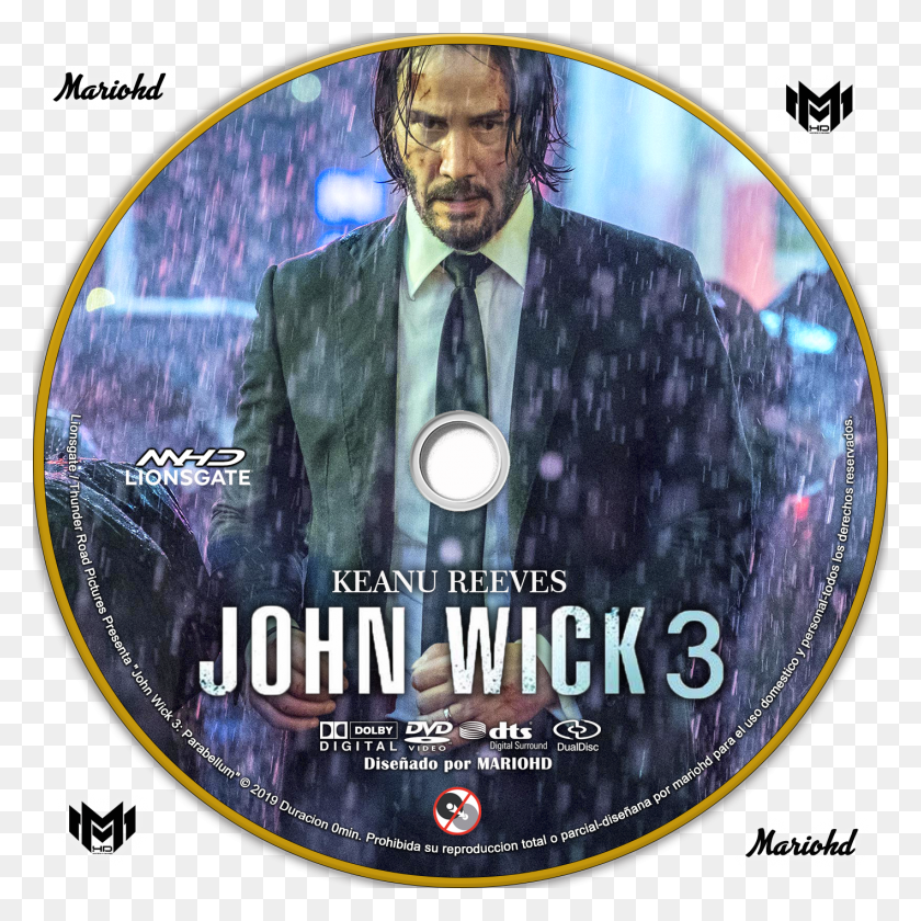 1417x1417 John Wick John Wick 3 Rain, Disk, Person, Human HD PNG Download