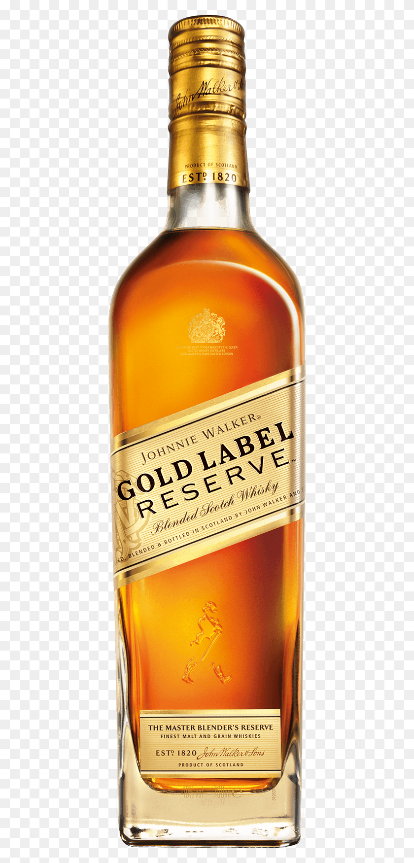 400x1691 Johnnie Walker Gold Label, Licor, Alcohol, Bebidas Hd Png