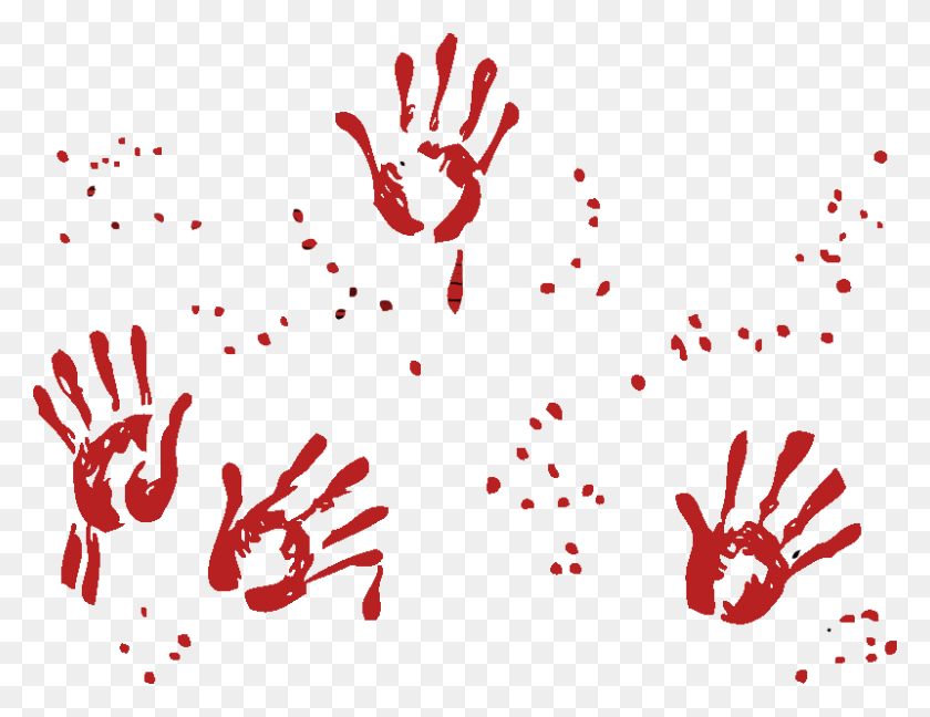 800x604 Johnny Automatic Handprints Blood Finger Painting Clipart Black And White, Texture, Pattern, Text HD PNG Download