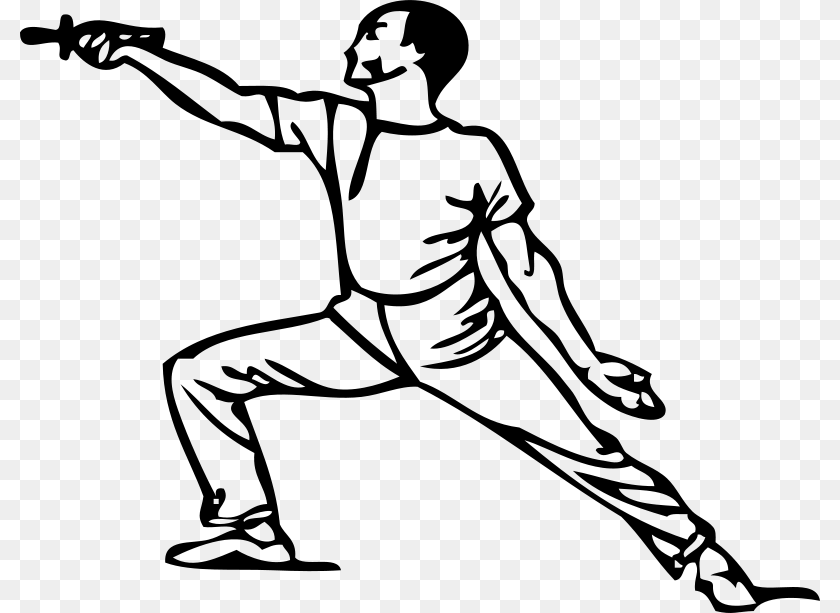 Johnny Automatic Lunge, Gray Sticker PNG