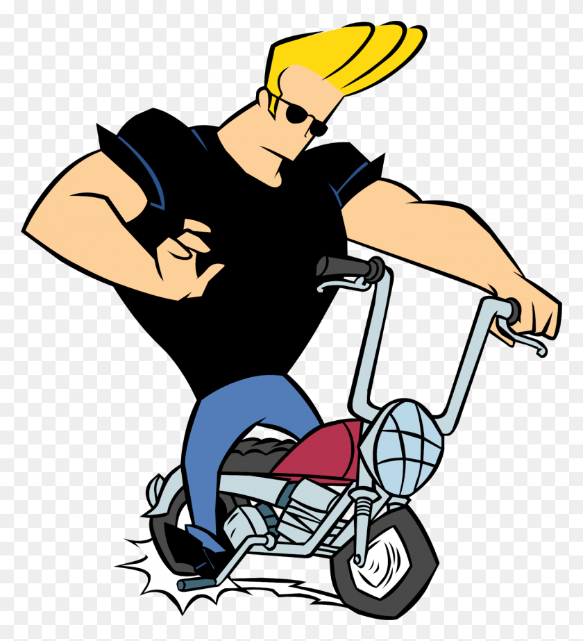 1445x1600 Johnny Bravo Cartoon Character Johnny Bravo Characters Johnny Bravo On Bike, Vehicle, Transportation HD PNG Download