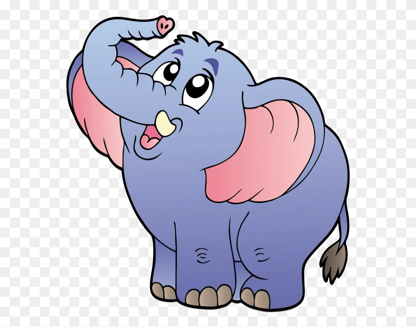 573x601 Elefante De Circo De Dibujos Animados Joji, Boca, Labio, Animal Hd Png
