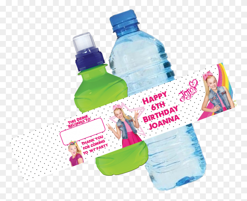 1152x925 Jojo Siwa Bottle Wrappers Shimmer And Shine, Person, Human, Label HD PNG Download
