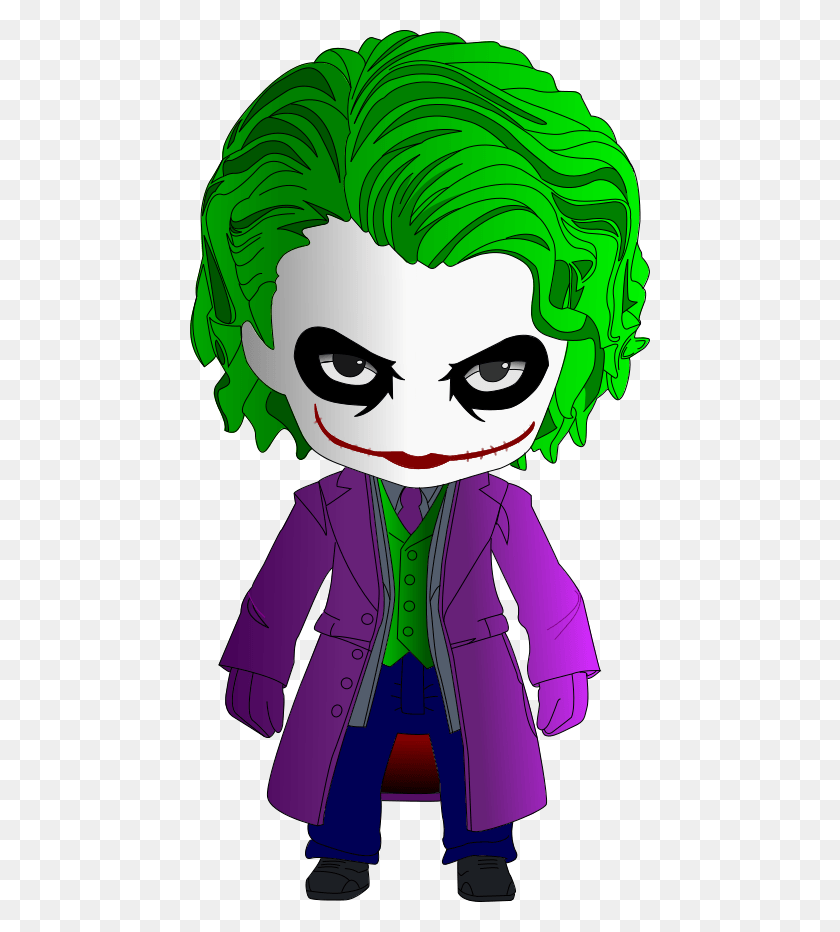 460x872 Joker Clipart Free On Webstockreview Cartoon Heath Ledger Joker Chibi, Costume, Graphics HD PNG Download