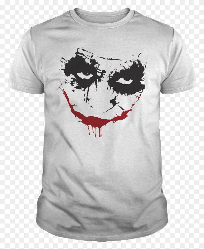 817x1011 Joker Face, Clothing, Apparel, T-shirt HD PNG Download