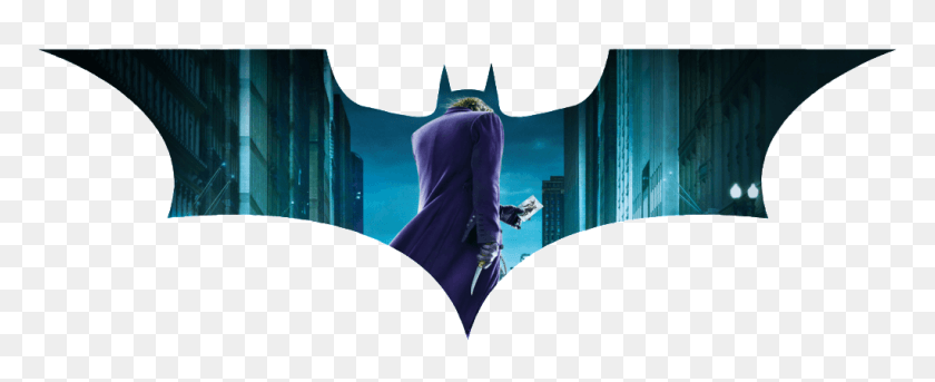 1022x372 Joker In Batman Logo Photo By Adityayulla Joker And Batman Logo, Batman, Person, Human HD PNG Download