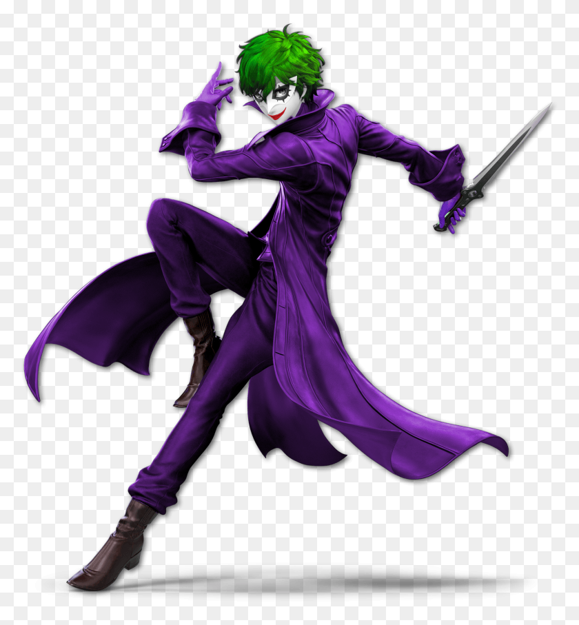 1572x1709 Joker Super Smash Bros Joker Super Smash Bros Ultimate, Person, Human, Costume HD PNG Download