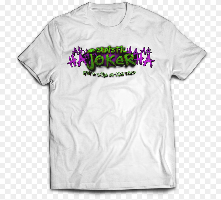 Joker White Tee Active Shirt, Clothing, T-shirt Transparent PNG