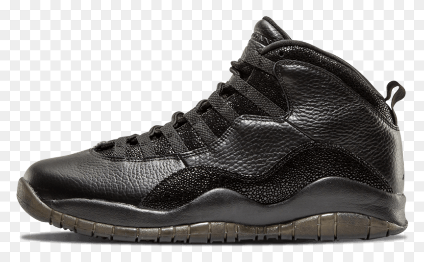 796x470 Jordan 10 Ovo Black Jordan 10 Grey And Black, Shoe, Footwear, Clothing HD PNG Download