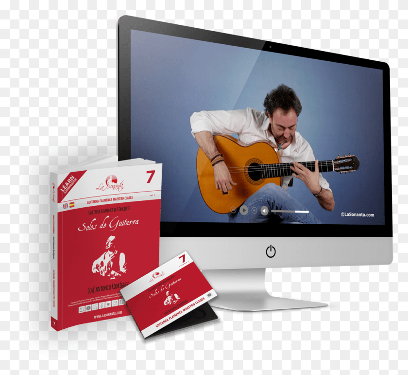 1007x919 Jose Antonio Rodriguez Flamenco Guitar Master Class Flat Panel Display, Leisure Activities, Musical Instrument, Person HD PNG Download