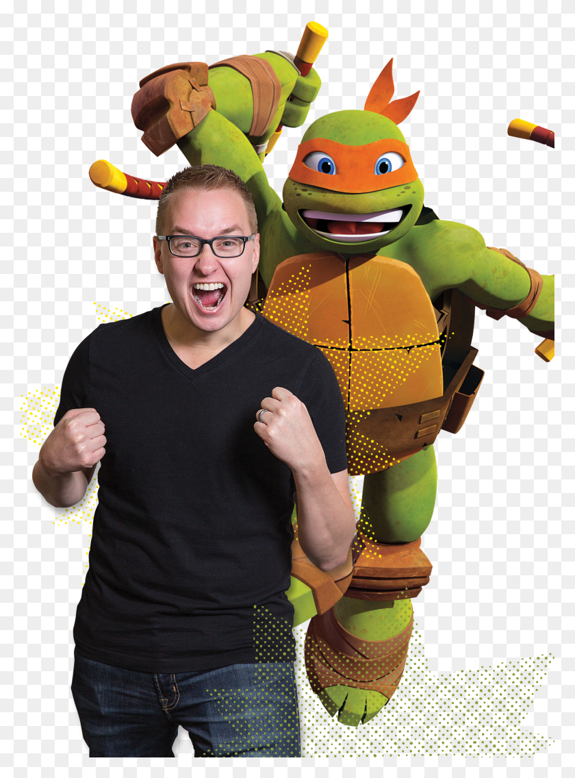 1567x2163 Josh And Mikey Michelangelo Ninja Turtles 2012, Person, Human, Clothing HD PNG Download