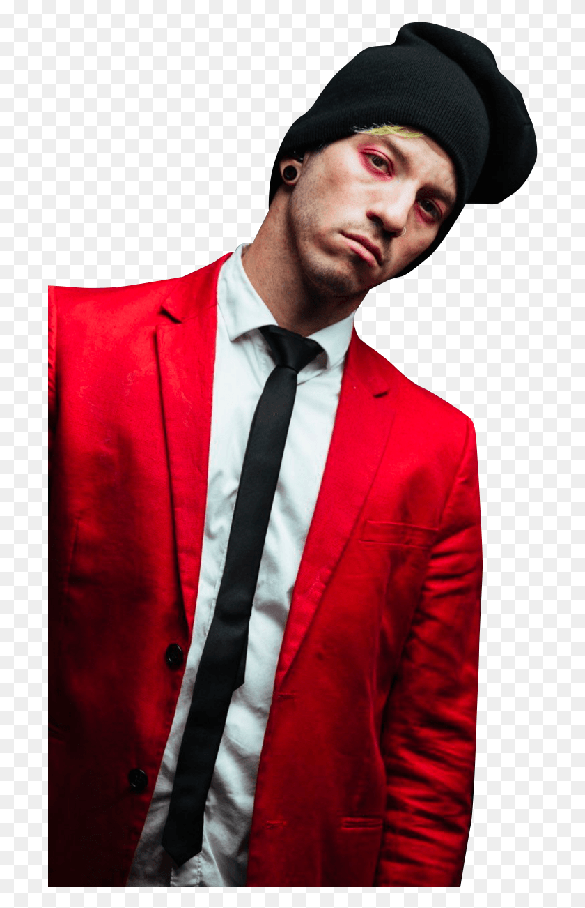 704x1242 Josh Dun Twenty One Pilots Red Suit, Tie, Accessories, Accessory HD PNG Download