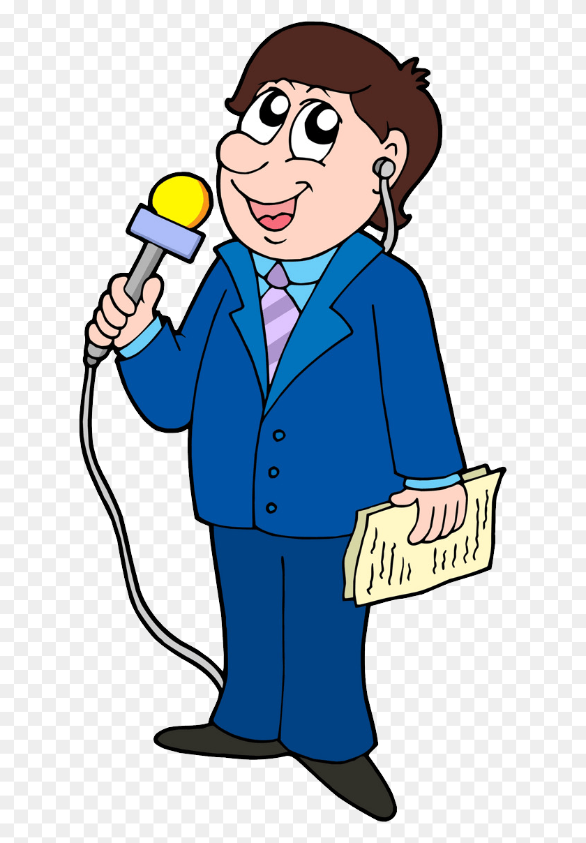 614x1148 Journalist Clipart, Person, Human, Performer HD PNG Download