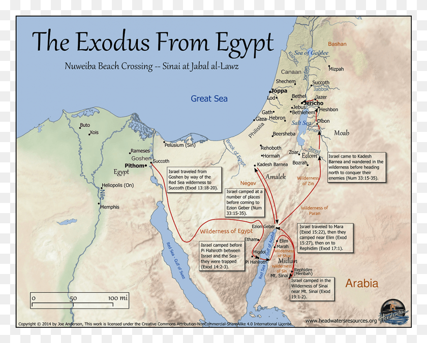 1081x854 Journey Of The Israelites In The Wilderness, Map, Diagram, Plot HD PNG Download