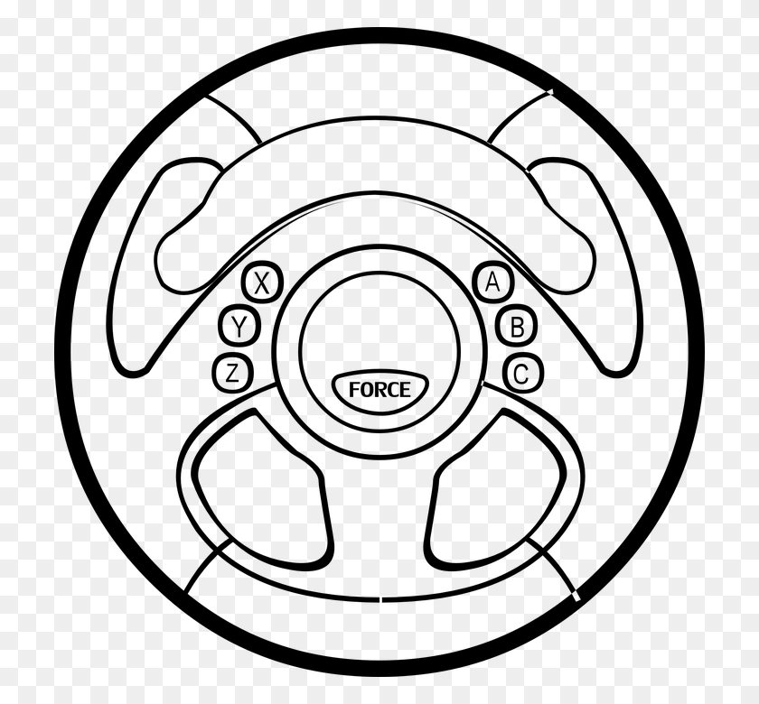 720x720 Joystick Controller Wheel Game Play Force Arcade Ship Steering Wheel Vector Clip Art, Gray, World Of Warcraft HD PNG Download