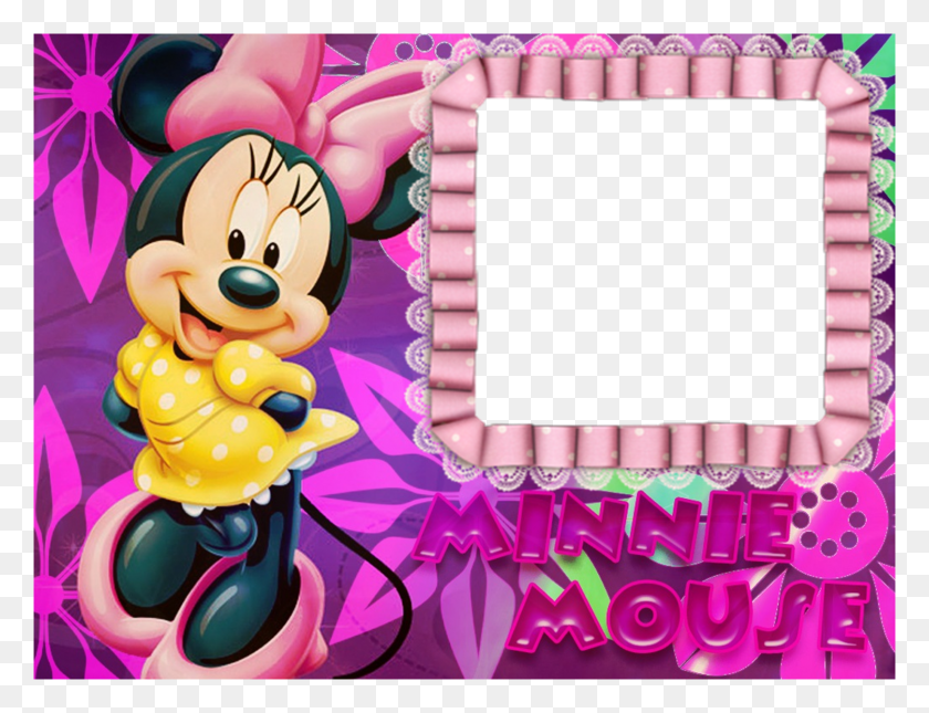 1502x1127 Jp Molduras Digitais Minnie Mouse Edible Print, Label, Text, Purple HD PNG Download