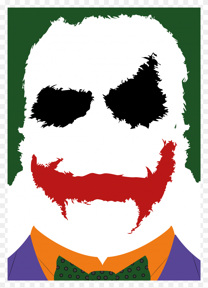 2483x3510 Jpg Black And White Joker From Batman The Dark Knight Illustration, Stencil, Poster, Advertisement HD PNG Download