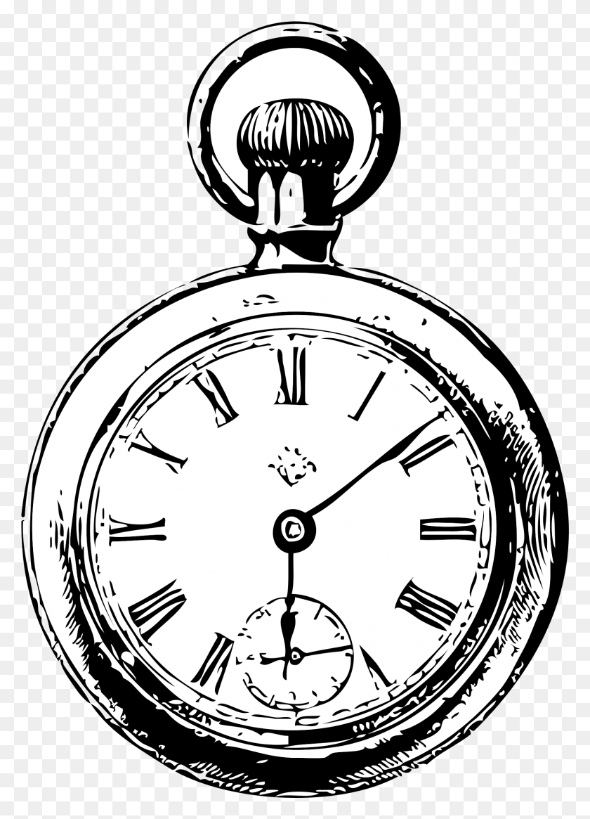 1656x2347 Descargar Png Reloj De Bolsillo De Biblioteca En Blanco Y Negro Tatuaje Reloj De Bolsillo Clipart, Reloj Analógico, Reloj, Torre Del Reloj Hd Png