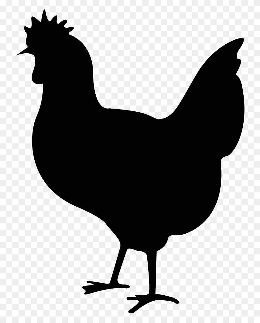 740x981 Jpg Черно-Белое Изображение Иконка Free Onlinewebfonts Бесплатная Курица Svg, Птица, Животное, Курица Png Скачать