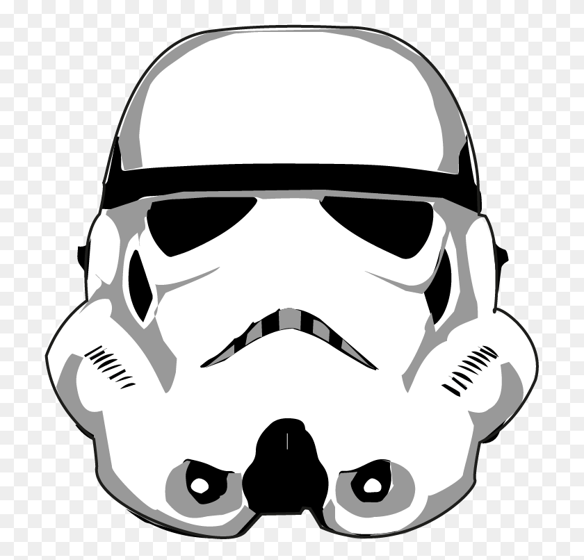 711x746 Jpg Freeuse Collection Of Face Drawing High Quality Stormtrooper Helmet Vector, Stencil, Clothing, Apparel HD PNG Download