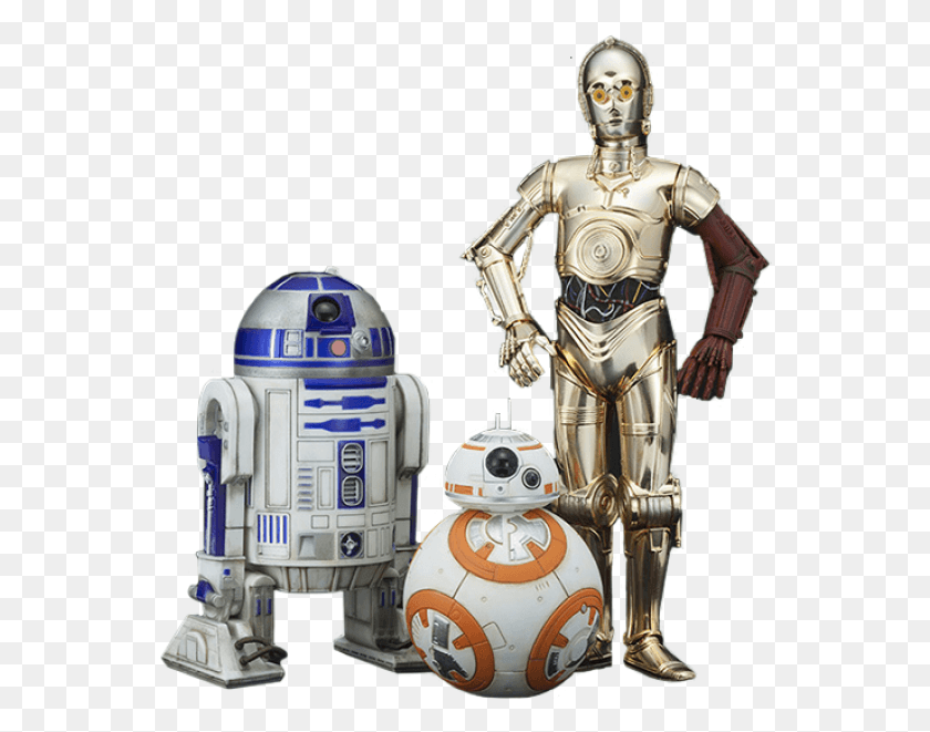 554x601 Descargar Png Jpg Freeuse Stock Star Wars Episodio Vii Rdc C3Po R2D2 And, Robot, Persona, Humano Hd Png