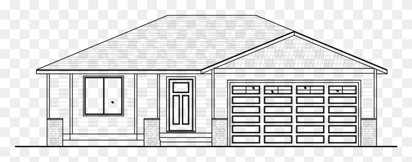 1375x478 Jpg Library Drawing Home Shack House, Brick, Roof, Piano HD PNG Download