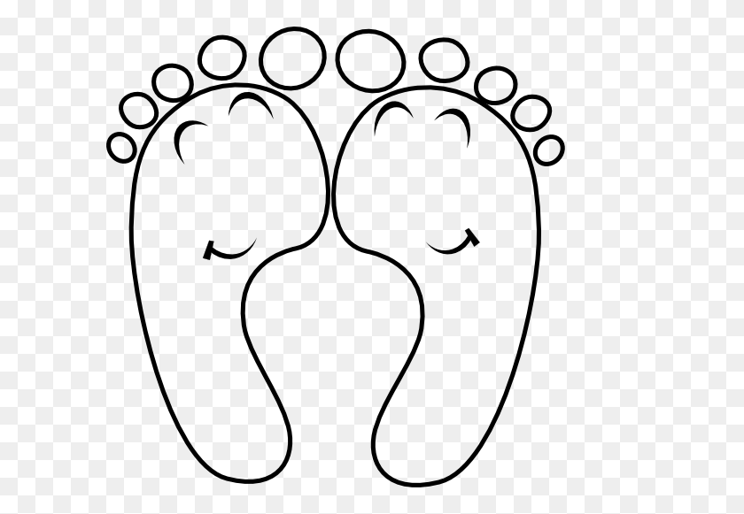 600x521 Jpg Library Stock Drawing At Getdrawings Com Free For Toes Black And White, Footprint HD PNG Download