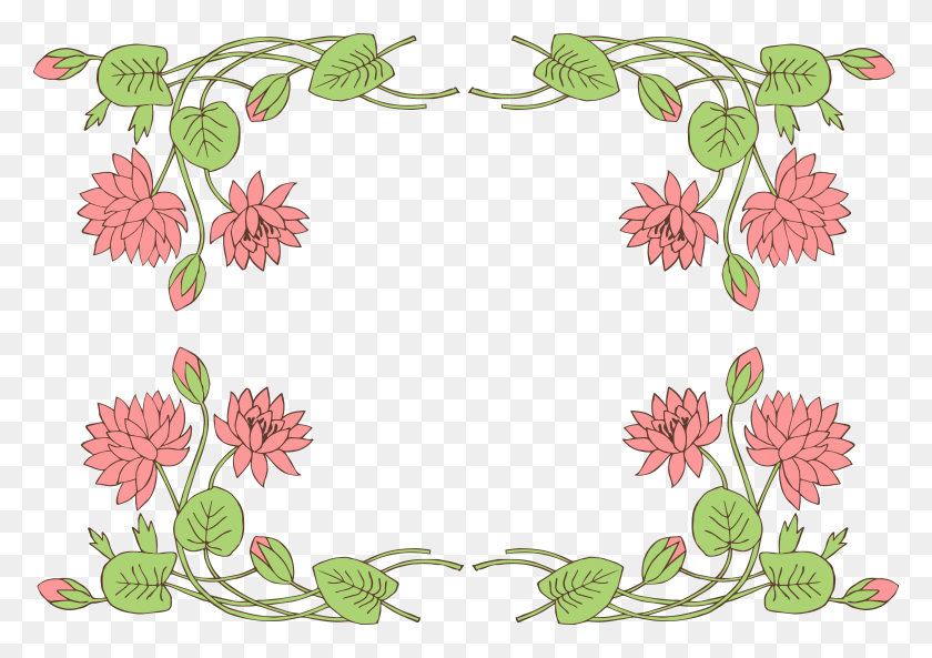4323x2958 Jpg Lotus Flower Frame, Graphics, Floral Design HD PNG Download