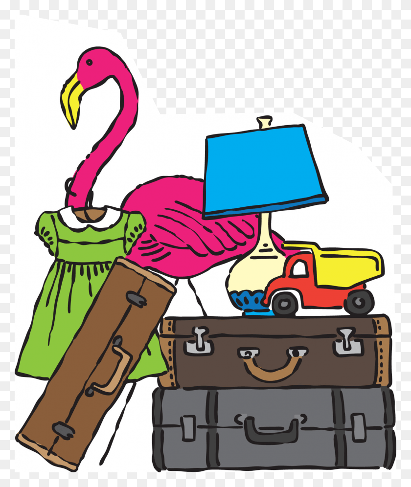 1462x1756 Jpg Royalty Free Library Garage Sale Clipart Garage Sale Clip Art, Luggage, Suitcase, Bird HD PNG Download